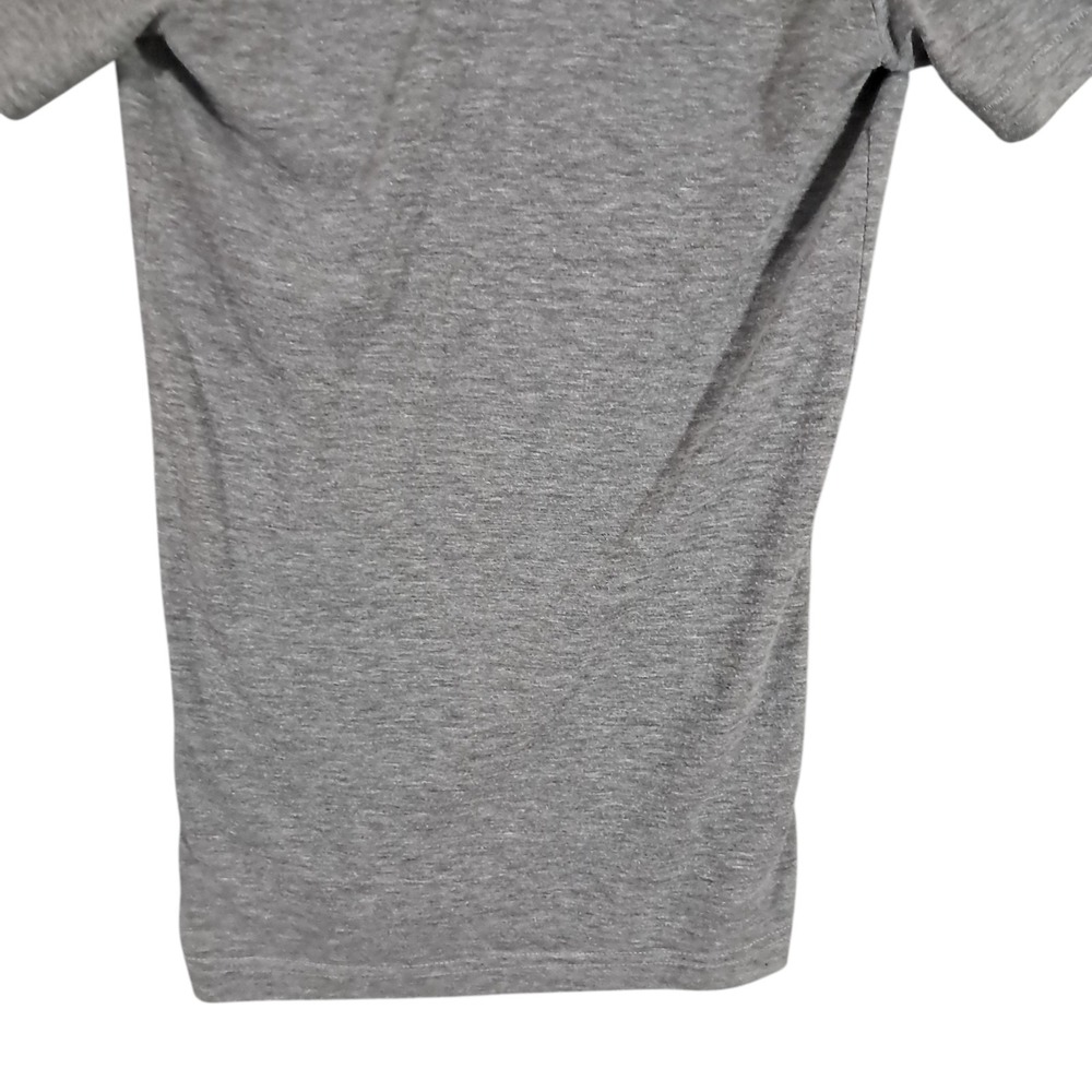 Obey Tee Womens Graphic V Neck Plunge T Shirt‎ XS Gray USA Y2K Grunge Fitted - Picture 7 of 10